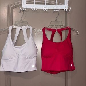 HALARA White and Red Tank Tops